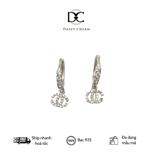 Bông tai bạc Dazzycharm 231108