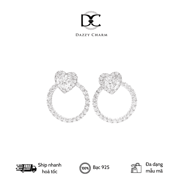 Bông tai bạc Dazzycharm 231121