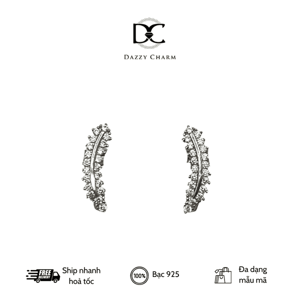 Bông tai bạc Dazzycharm 231109