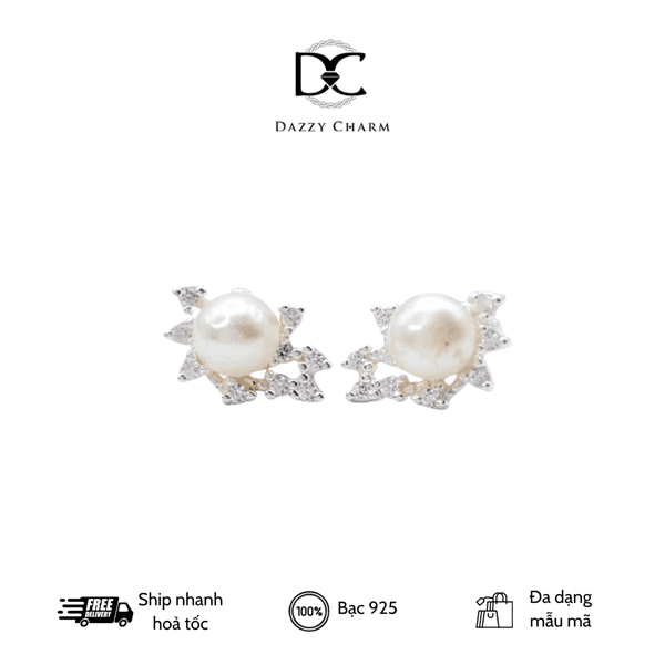 Bông tai bạc Dazzycharm 231111