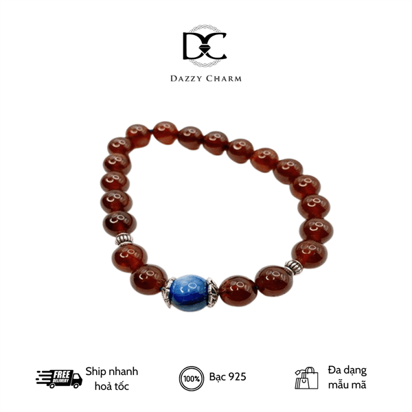 Vòng tay phong thủy đá garnet đỏ